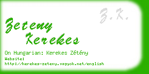zeteny kerekes business card