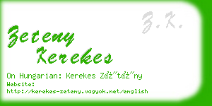 zeteny kerekes business card